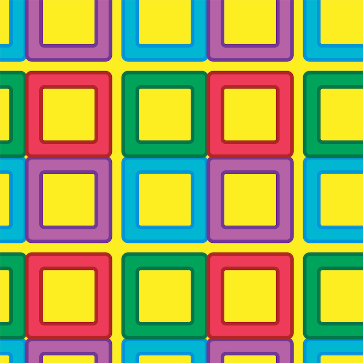 Vettore gratuito disegno quadrato geometrico colorato
