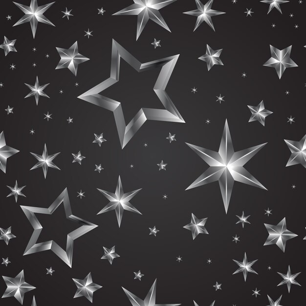 Disegno realistico del modello delle stelle d'argento