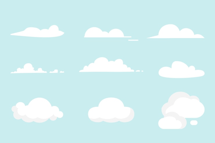 Vettore gratuito disegno vettoriale cloudscape