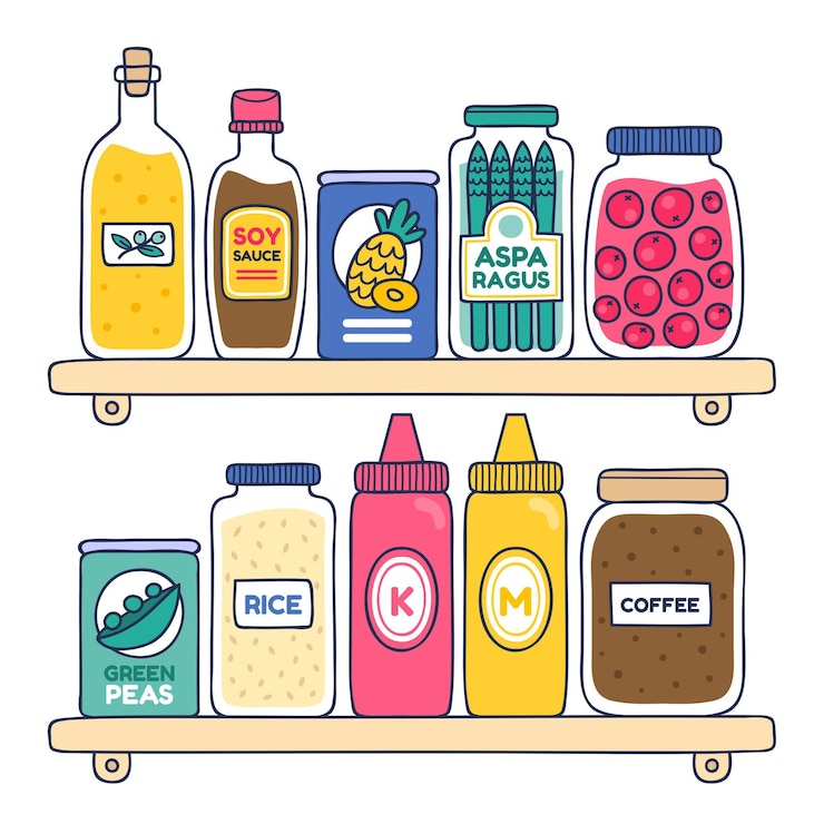 Vettore gratuito dispensa disegnata a mano