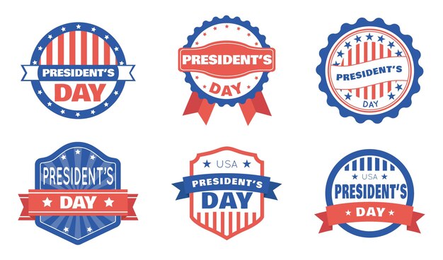 Distintivi del giorno del presidente impostati