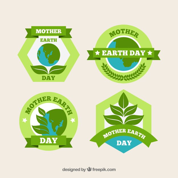 Distintivi di madre terra giorno