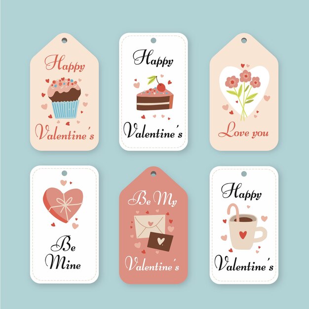 Distintivi di San Valentino disegnati