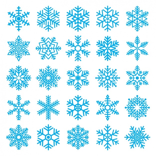 Vettore gratuito diversi i fiocchi di neve