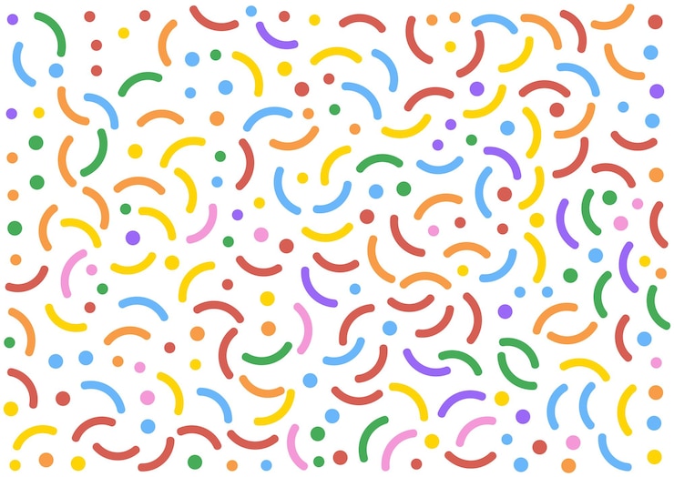 Vettore gratuito divertente colorato astratto stile memphis disegno modello