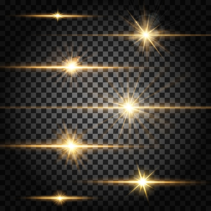 Vettore gratuito divisori orizzontali effetto luce