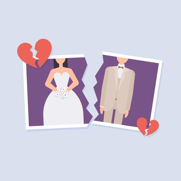 Divorzio illustrazione concetto