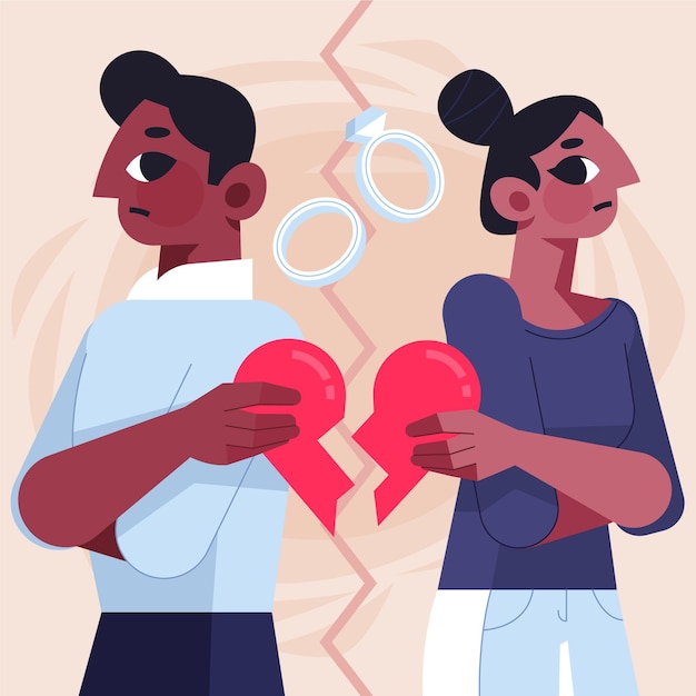 Divorzio illustrazione concetto