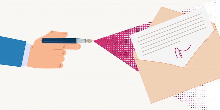 Vettore gratuito documenti informativi documenti con firma digitale