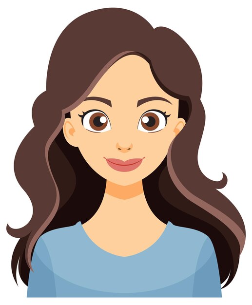Donna sorridente con i lunghi capelli castani