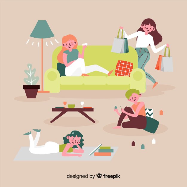 Donne giovani che trascorrono del tempo insieme
