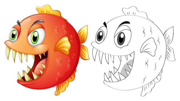 Doodle animale per il pesce