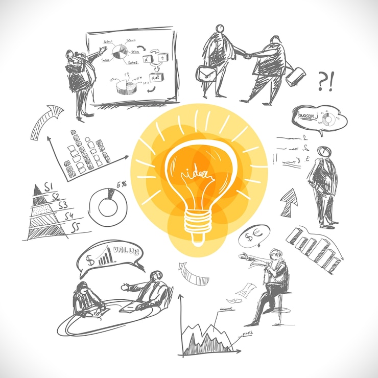 Vettore gratuito doodle infografica sfondo