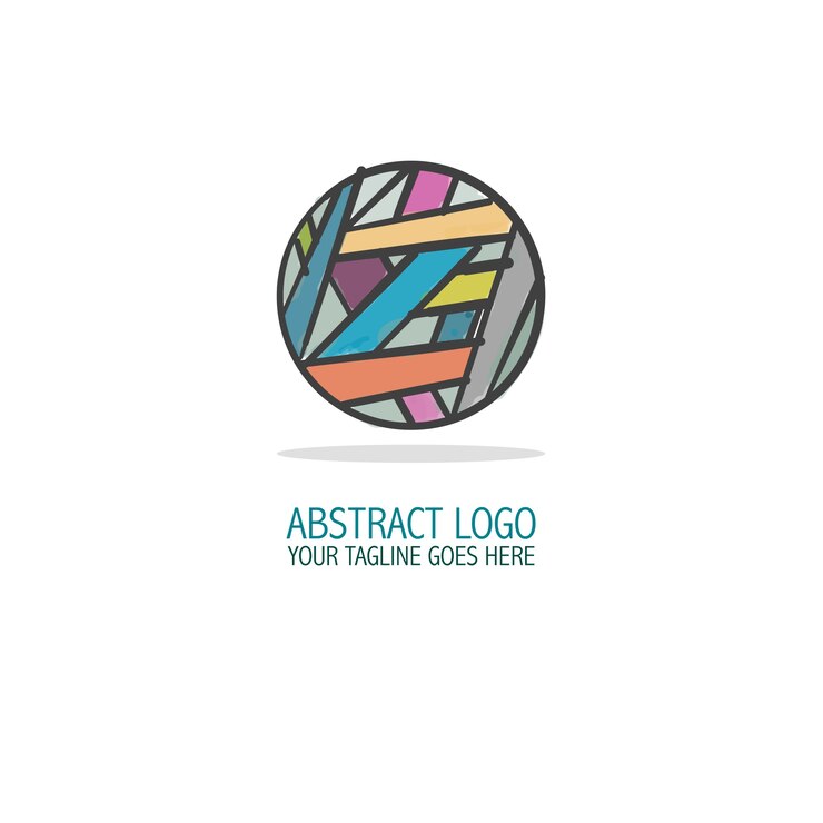 Vettore gratuito doodle logo astratto