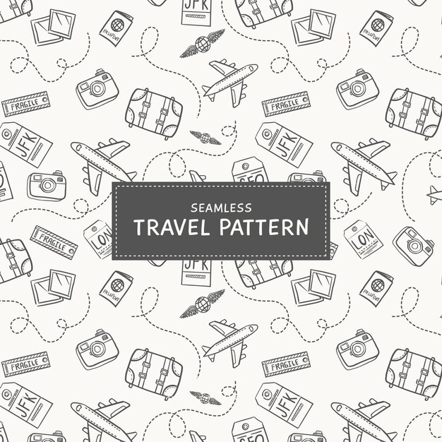 Doodle sfondo di viaggio