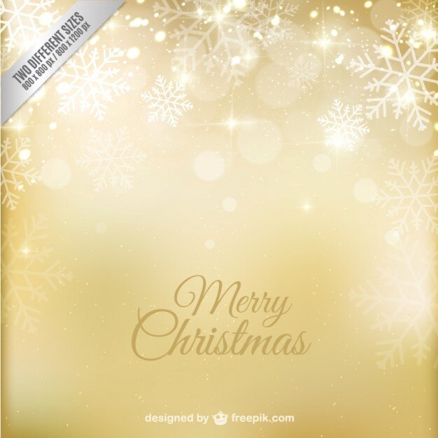 Vettore gratuito dorato buon natale sfondo