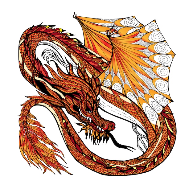 Dragon Sketch Color