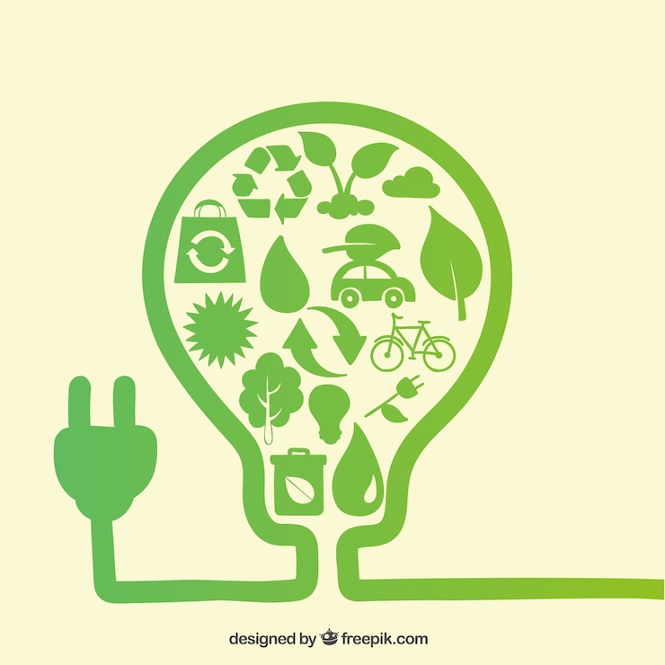Vettore gratuito eco energia