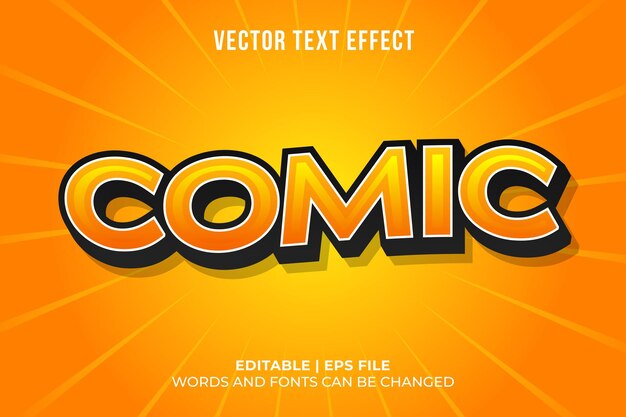 Effetti di testo in stile fumetto modificabili