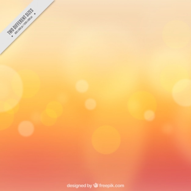 Vettore gratuito effetto bokeh su sfondo arancione