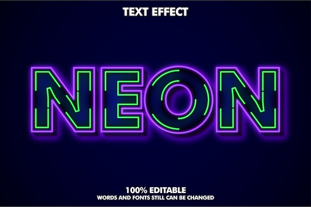 Effetto di testo con linee al neon