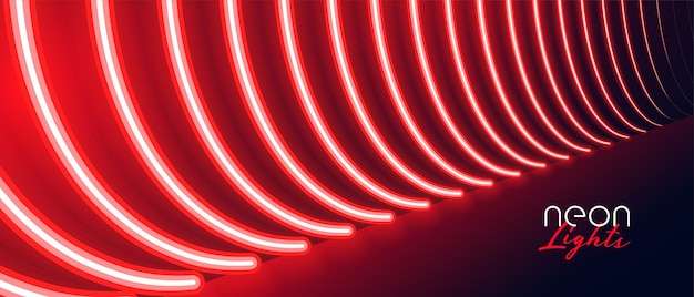 Effetto luce pavimento al neon rosso percorso