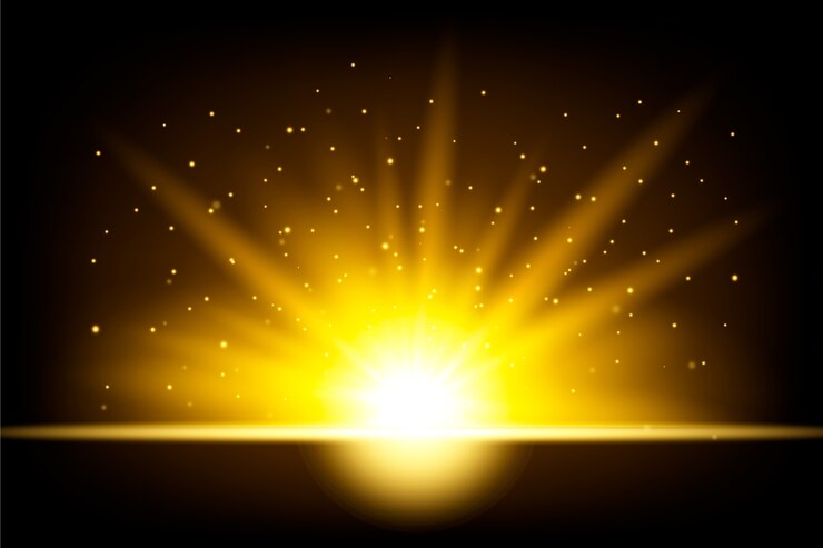 Vettore gratuito effetto luce scintillante dell'alba