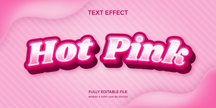 Vettore gratuito effetto testo sfumato iper rosa
