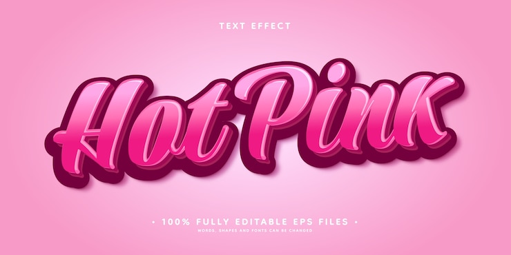 Vettore gratuito effetto testo sfumato rosa caldo