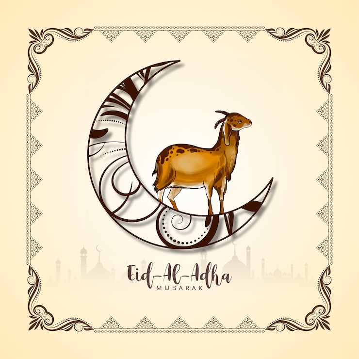 Vettore gratuito eid al adha mubarak sfondo della celebrazione della festa culturale islamica