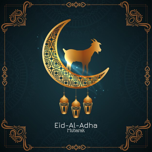 Eid al adha mubarak sfondo della tradizionale festa musulmana