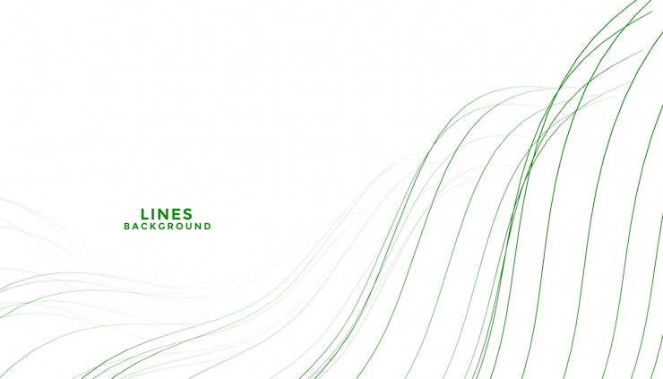 Vettore gratuito elegante astratto modo verde linee fluenti sfondo