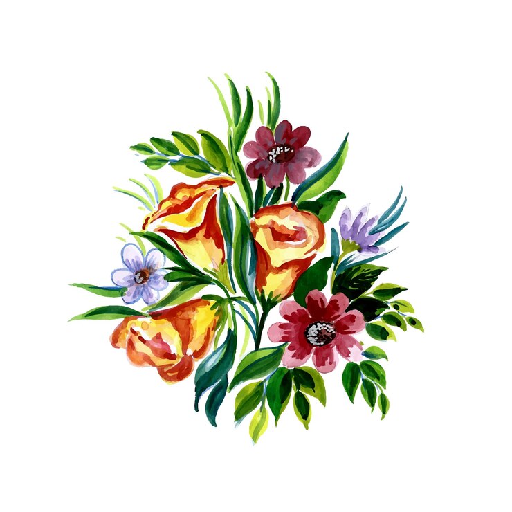 Vettore gratuito elegante bellissimo sfondo di disegno del fiore dell'acquerello