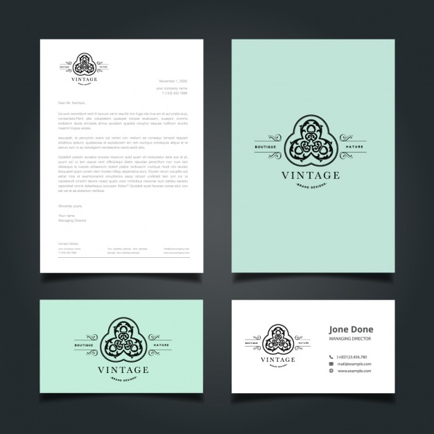 Vettore gratuito elegante blu corporate identity