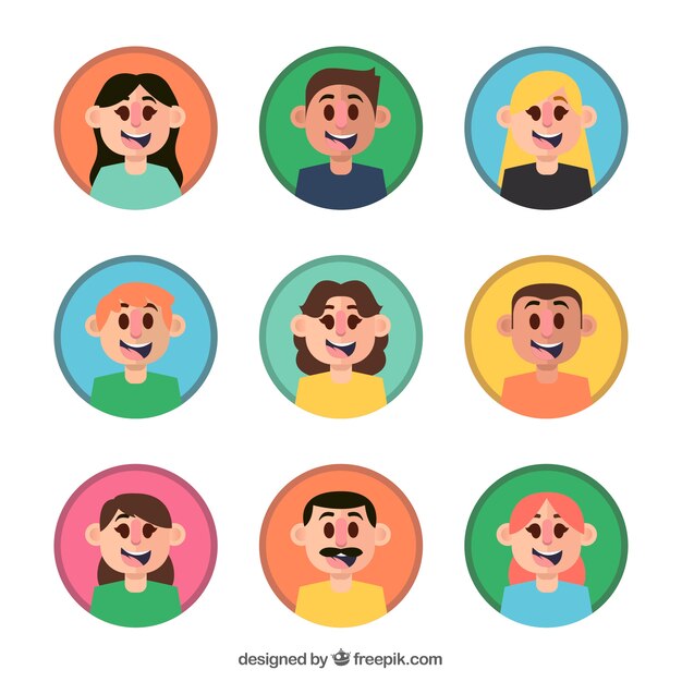Elegante confezione di avatar divertenti