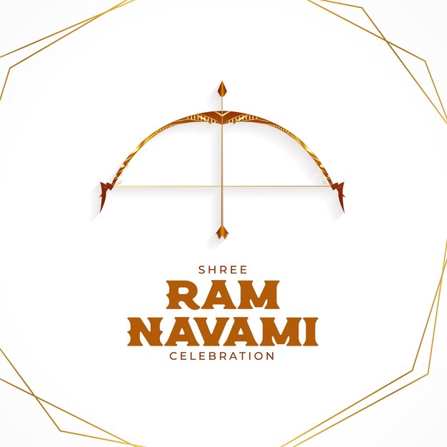 Elegante design di auguri per il festival di ram navami