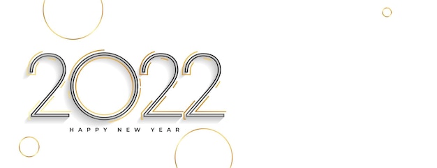 Elegante design di banner semplice e minimale in stile linea 2022