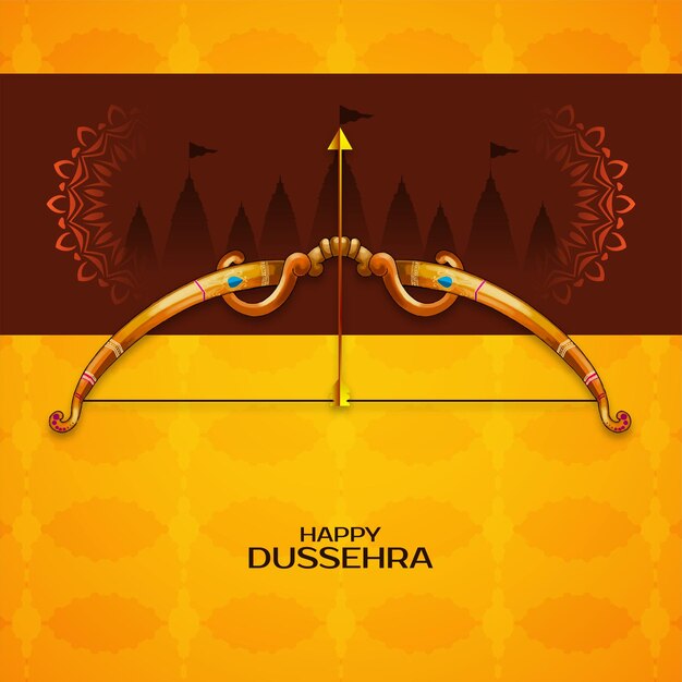 Elegante design di sfondo per la festa culturale indù di Happy Dussehra