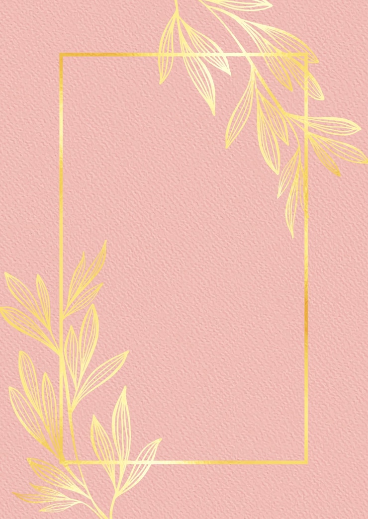 Vettore gratuito elegante disegno floreale oro su trama di carta da acquerello rosa