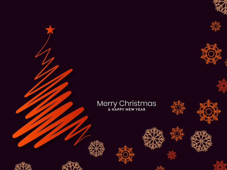 Vettore gratuito elegante felice festa di natale fiocchi di neve carta elegante