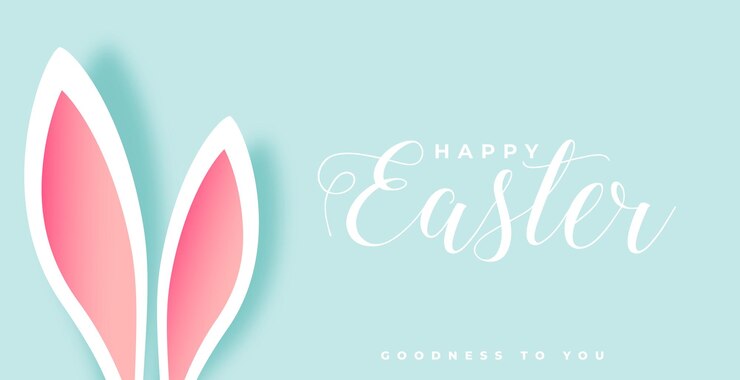 Vettore gratuito elegante felicità di pasqua con disegno di orecchio di coniglio