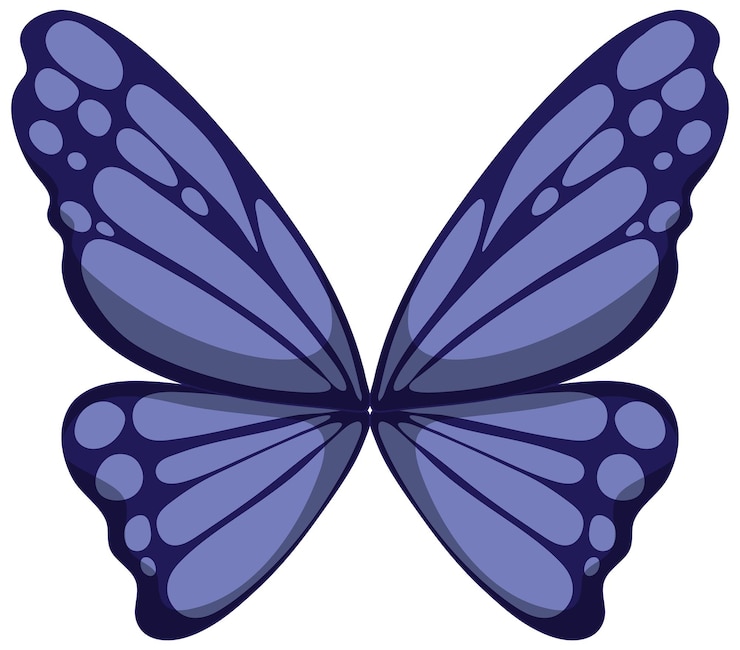Vettore gratuito elegante illustrazione vettoriale della farfalla blu