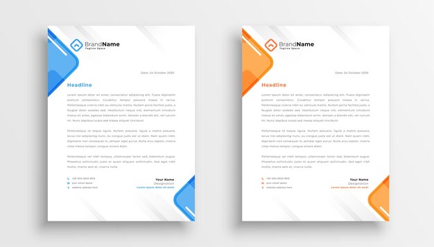 Elegante modello di carta intestata per il tuo business