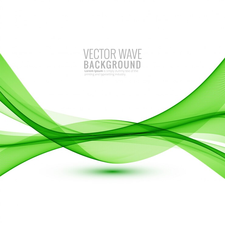 Vettore gratuito elegante onda verde creativa
