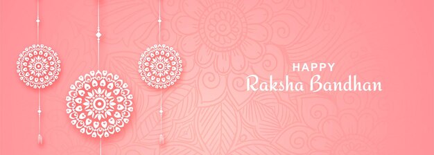 Elegante rakhi decorativo per raksha bandhan banner festival card design