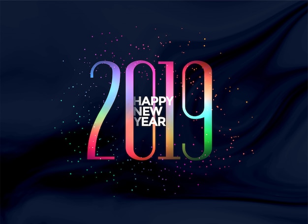 Elegante sfondo colorato felice anno 2019