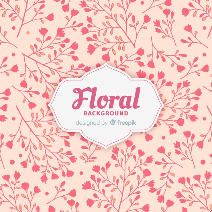 Vettore gratuito elegante sfondo floreale disegnato a mano