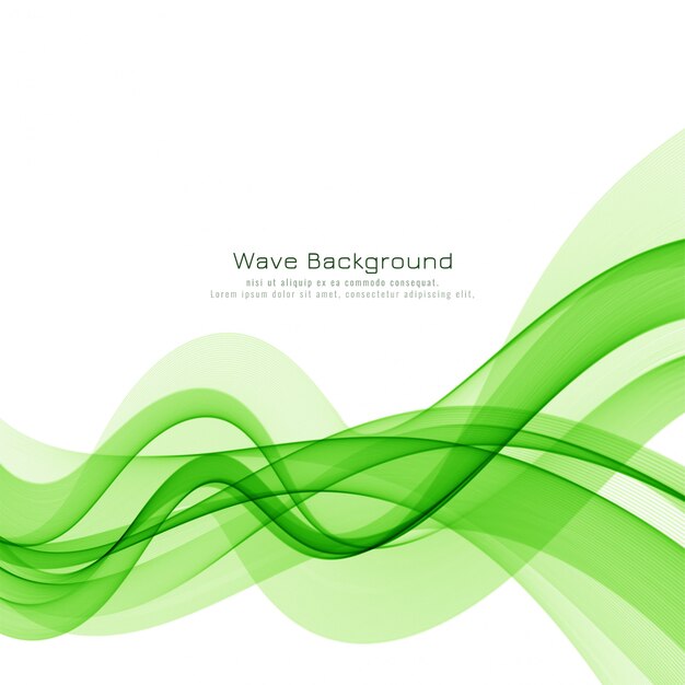 Elegante sfondo vettoriale onda verde