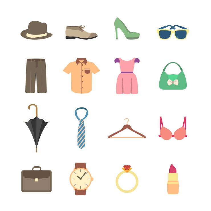 Vettore gratuito elementi collezione di moda