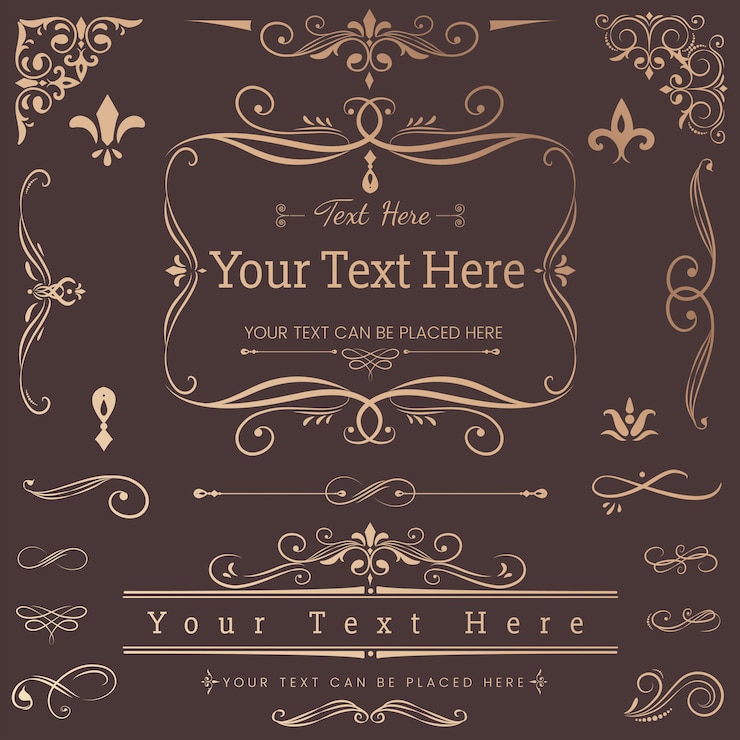 Vettore gratuito elementi di design ornamentale vintage